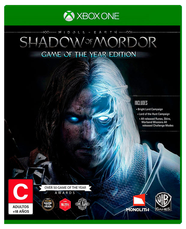 Xbox One Middle Earth Shadow Of Mordor Goty